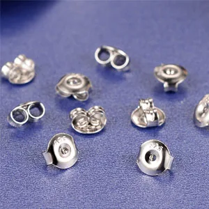 DELECOE 14K Gold Plated Earring Backs Replacements, 925 Sterling Silver Hypoallergenic Secure Gold Earring Backs Locking for Studs Earrings multicolored - earring backs