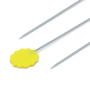 Dritz 3010 Flat Flower Pins, 2-Inch (50-Count) , Yellow - image