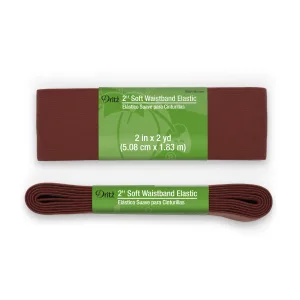 Dritz Notions 2" Soft Waistband Elastic, 2", Brown - image