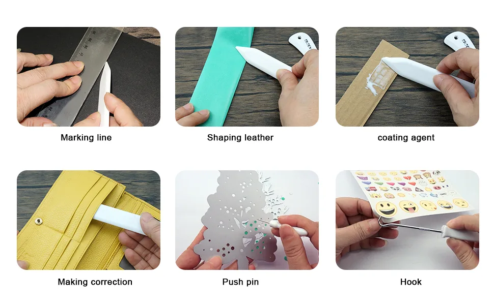 Enjoy Myself 7pcs Bone Folder and Scoring Tool, Paper Folding Tool, Bone Origami Creaser for Scrapbooking Card Making - Function