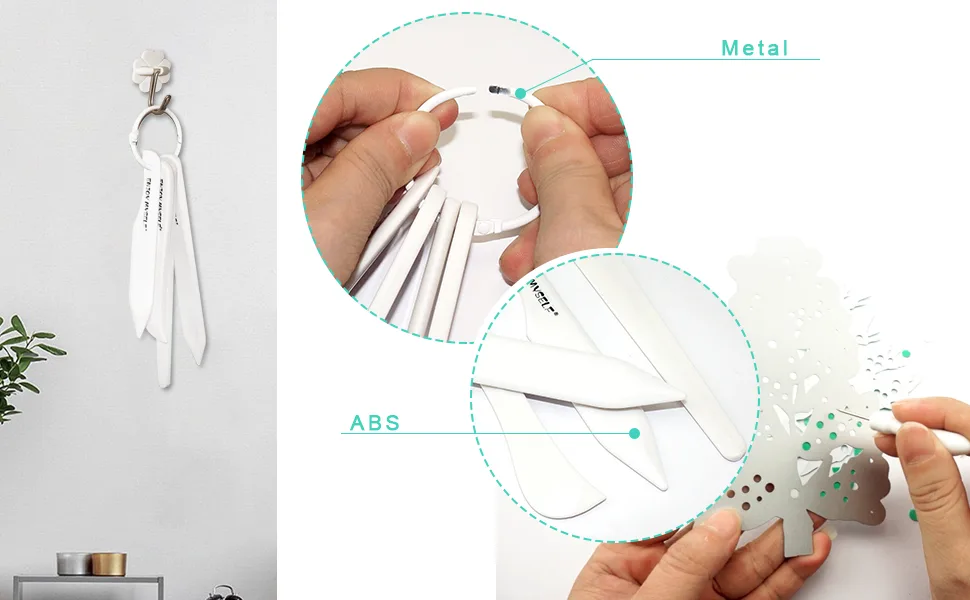 Enjoy Myself 7pcs Bone Folder and Scoring Tool, Paper Folding Tool, Bone Origami Creaser for Scrapbooking Card Making - Material