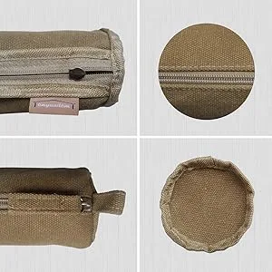 Enyuwlcm Heavy Canvas Stationery Portable Simple Pencil Bag and Practical Durable Compact Zipper Pencil Case 1 Pack Blue - product information 4