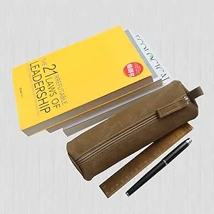 Enyuwlcm Heavy Canvas Stationery Portable Simple Pencil Bag and Practical Durable Compact Zipper Pencil Case 1 Pack Blue - product information 5