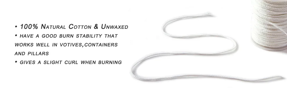 EricX Light #24PLY/FT Braided Wick: 200 Foot Spool.Candle Wicks for Candle Making,Candle DIY - product information 3