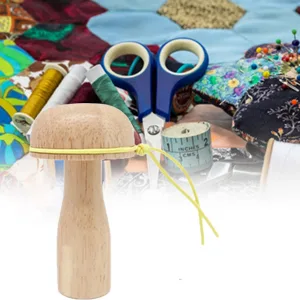 EYANKUNG Darning Mushroom Cute Wooden Sewing Tool Repair Make Mending with Sewing Needles Set Blunt Aluminum Bent Tip Tapestry Needles - Cute Wooden Darning Tool