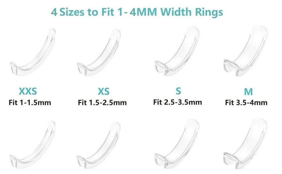 Invisible Ring Size Adjuster for Loose Rings Ring Adjuster Sizer Fit Thin Rings with Jewelry Polishing Cloth - Ring Adjuster