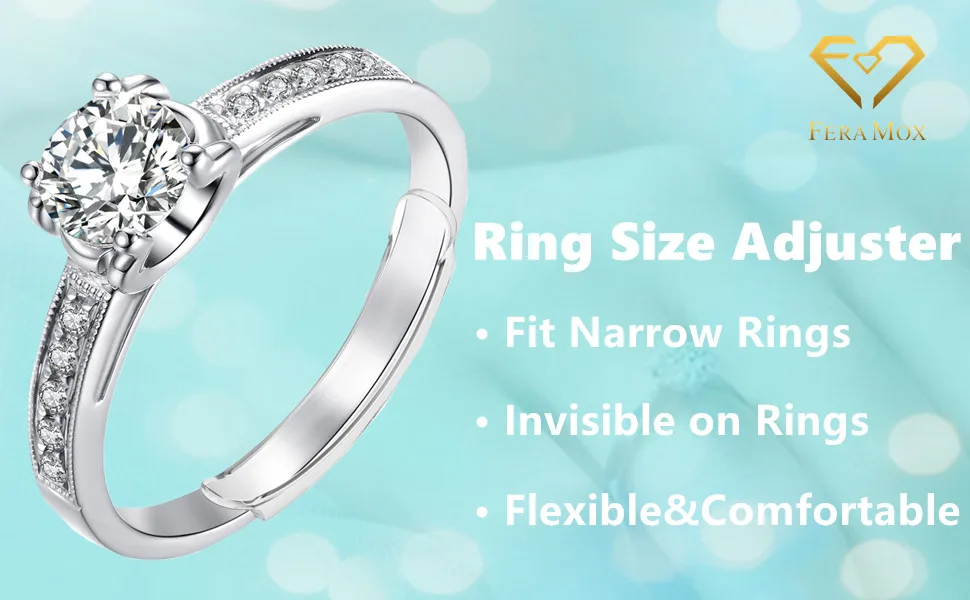 Invisible Ring Size Adjuster for Loose Rings Ring Adjuster Sizer Fit Thin Rings with Jewelry Polishing Cloth - Ring Guard