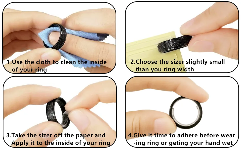 Feramox Ring Size Adjuster for Loose Rings 48 PCS Invisible Transparent Ring Sizer Adjuster Fit Wide Rings - ring guard