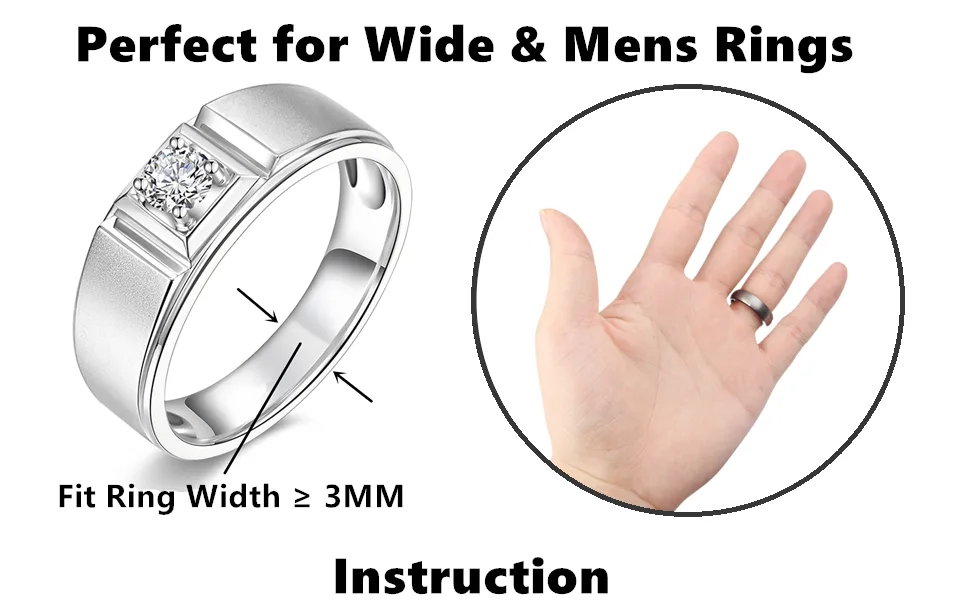 Feramox Ring Size Adjuster for Loose Rings 48 PCS Invisible Transparent Ring Sizer Adjuster Fit Wide Rings - ring size adjuster for wide rings