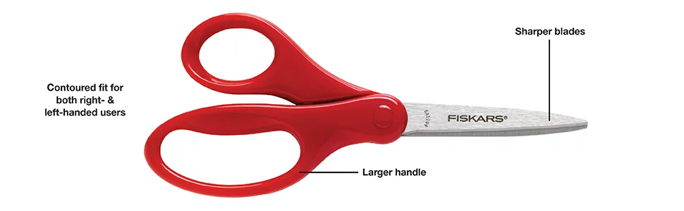Fiskars Student Scissors, Scissors for School, 7 Inch, 3 Pack,Red, Blue, Turquoise - Fiskars Student 7 Inch Scissors, 3 Pack