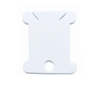 300 Pieces Plastic Floss Bobbins for Cross Cotton Thread Craft DIY Sewing Storage, Thread Organizer Holder, Embroidery Thread Cards Cross Stitch Bobbin, White - white