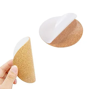 Self-Adhesive Cork Circle 40 PCS 4 Inch Diameter Cork Mats Cork Backing Sheets with Strong Adhesive-Backed for Coasters Wall Decor and DIY Crafts Round - HIGH QUALITY