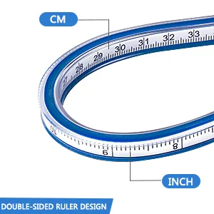 HLZC 2 Pieces ,24 Inch Ruler, Flexible Curve Ruler,Rulers for Drawing ,Curved Ruler for Sewing,Ideal for Engineering Drawing,Ruler That Can Be Bent,Curve Templates, Flexi Curve - Flexible Curve Ruler