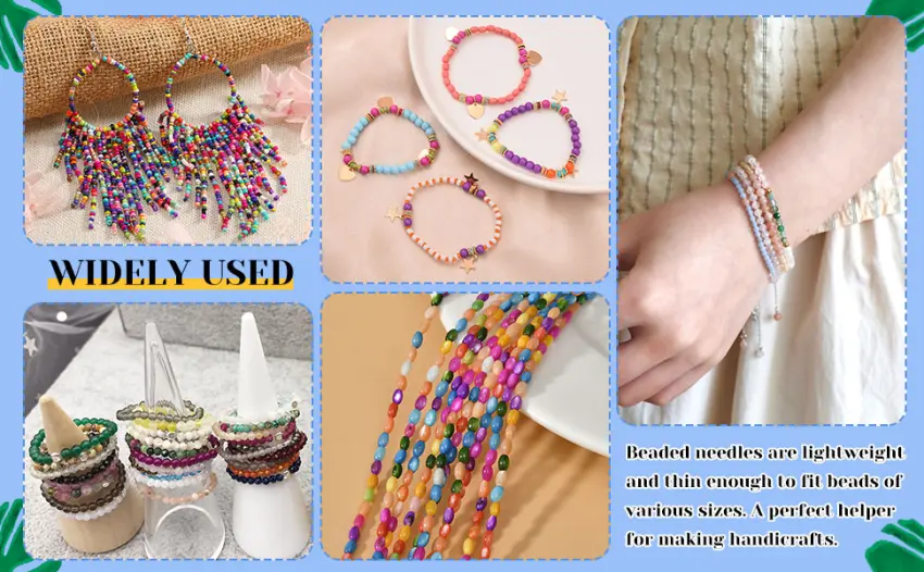 12pcs Seed Beads Needles Beading Embroidery Needles Big Eye Collapsible Beading Needles with Bottle for Jewelry Making - product information 5