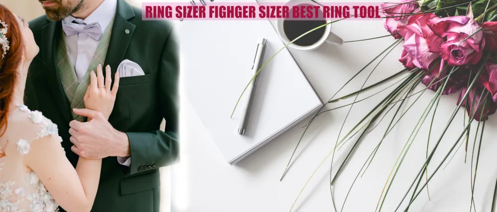 Meowoo Ring Sizer Measuring Tool Set, Ring Gauges with Finger Sizer Mandrel Ring Sizer Tools for Jewelry Sizing Measuring - ring sizer