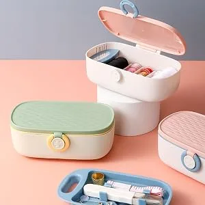 Missraza Sewing Kit, Portable Sewing Kit for Adults, Plastic Sewing Box Needle and Thread Kit Sewing Accesories and Supplies - needle and thread kit