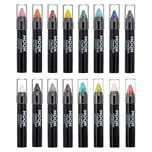 Face Paint Stick / Body Crayon Makeup for The Face & Body by Moon Creations - 0.12oz - Black - Creations