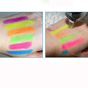 Glow in The Black Light Face Paint Crayons Kit, UV Black Light Makeup Neon Face and Body Paint Sticks Markers for Mardi Gras Halloween Masquerades Makeup - Fluorescent party