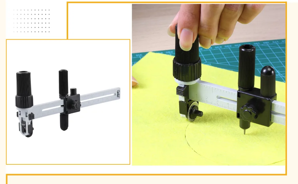 Mr. Pen- Compass Circle Cutter, Rotary Circle Cutter, Circle Cutter, Circle Cutter for Paper Crafts, Compass Cutter, Fabric Circle Cutter, Circular Cutter, Cutting Compass - Compass Circle Cutter, Rotary Circle Cutter, Circle Cutter, Circle Cutter for Paper Crafts