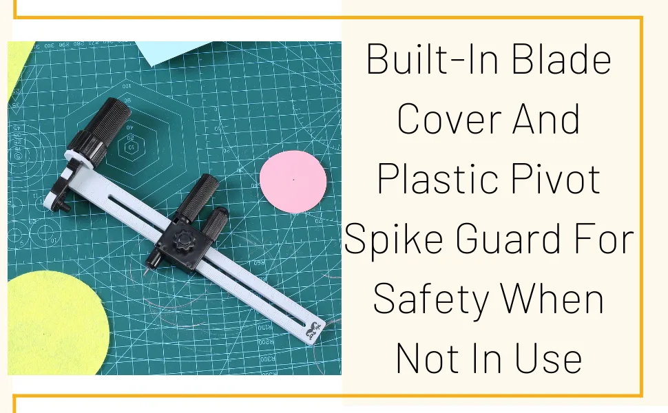 Mr. Pen- Compass Circle Cutter, Rotary Circle Cutter, Circle Cutter, Circle Cutter for Paper Crafts, Compass Cutter, Fabric Circle Cutter, Circular Cutter, Cutting Compass - Compass Circle Cutter, Rotary Circle Cutter, Circle Cutter, Circle Cutter for Paper Crafts
