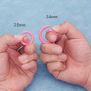 Metal Spring O Rings Round Carabiner Keyring, Snap Clip Trigger Spring Keyrings Buckle, DIY Accessories Spring Ring for Keychains, Bag, Purse, Handbag Mixed Color 33mm - big & small