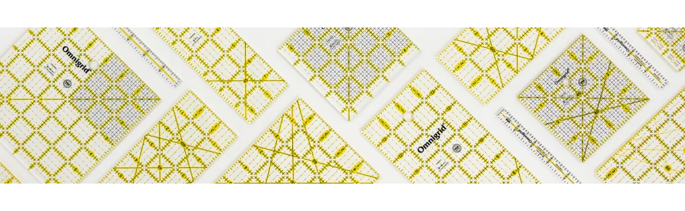 Omnigrid x 4-1/2" Square Sewing Quilting Rulers, 4-" x 4-", Clear - unspecified