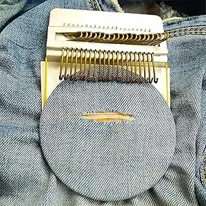 Small Loom Speedweve Type Weave Tool,darning Loom Quickly Mini Mending Convenient Darning Loom for Mending Jeans Socks Clothes Loom Machine Makes Beautiful Stitching DIY Weaving Arts (14 Hooks) - loom tool