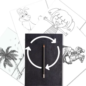 Paperzoid 30-Pack Carbon Paper for Tracing Patterns and Sketches, (8.5x11 Inches) A4 Size Black - Repeated Usage