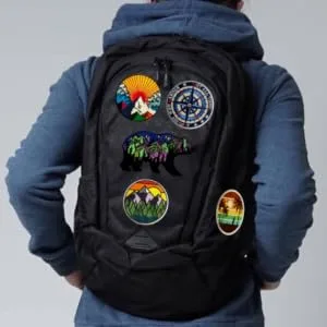PatchClub Mountain and River Adventure Outdoor Patch - Colorful Embroidered Cool Iron On/Sew On Patches - Patches on a backpack