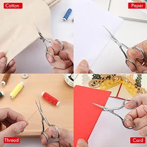 HAGUPIT Small Precision Embroidery Scissors, 4" Forged Stainless Steel Sharp Pointed Tip Detail Shears for DIY Craft Thread Cutting, Needlework Yarn & Sewing - embroidery scissors
