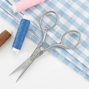 HAGUPIT Small Precision Embroidery Scissors, 4" Forged Stainless Steel Sharp Pointed Tip Detail Shears for DIY Craft Thread Cutting, Needlework Yarn & Sewing - small fabric scissors