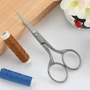 HAGUPIT Small Precision Embroidery Scissors, 4" Forged Stainless Steel Sharp Pointed Tip Detail Shears for DIY Craft Thread Cutting, Needlework Yarn & Sewing - Small Scissors