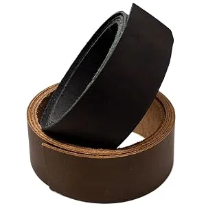 Realeather, Black Leather Strip, 1.5"x42" - product information 1