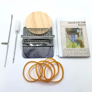 Rumexeng Small Weaving Loom, Wooden Speedweve Darning Loom Type Weave Tool, Convenient DIY Darning Machine for Mending Jeans and Clothes Quickly and Easily, Makes Beautiful Stitching (14 Hooks) - product information 4