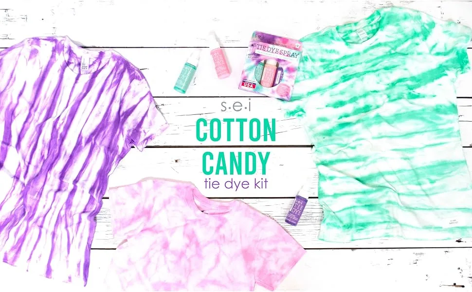 SEI 6-2015 S.E.I Cotton Candy Tie Kit, Fabric Dye Spray, 3 Colors - Cotton Candy Tie Kit