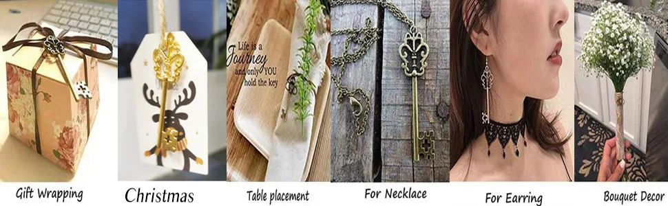 30PCS Assorted Antique Skeleton Keys, Vintage Steampunk Keys, Classic Collection (Copper) - 30 Key MKH