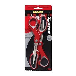Scotch 8" Multi-Purpose Scissors, 2-Pack, Great for Everyday Use (1428-2) 2 Count Standard Packaging - product information 1