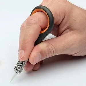 Slice 10580 Precision Knife, Unique Handle with Finger Grip, Precise Control, Detailed Cuts, Finger Friendly, Lasts 11x Long as Stainless Steel , Black 1 Pack Black - 10580 SLICE PRECISION CUTTER