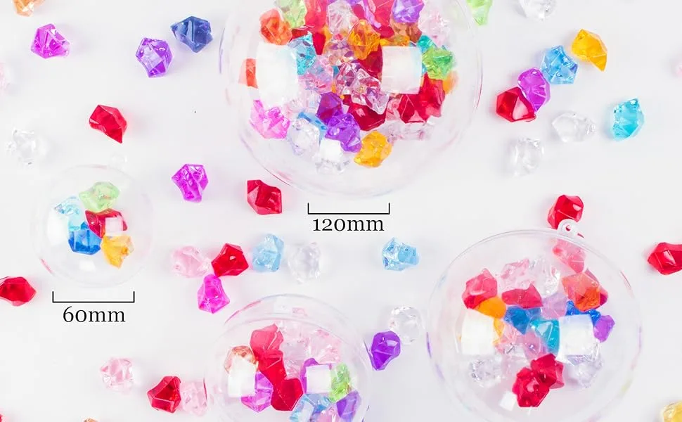 Super Z Outlet Clear Plastic Acrylic Bath Bomb Mold Shells Molding Balls Kit (80mm, 12 Pack) - clear fillable ornaments ball, 80mm Clear Ornament Balls, DIY Plastic Fillable Christmas Decorations