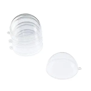 Super Z Outlet Clear Plastic Acrylic Bath Bomb Mold Shells Molding Balls Kit (80mm, 12 Pack) - Small Ball Globe Shape Clear Transparent Hanging Glass Vase Flower, Plants Terrarium Vase Container