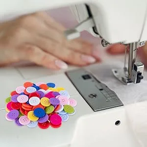 100 Pack 1 Inch Buttons Flatback Sewing Colored for Arts & Crafts, Fashion Clothing, DIY Projects (Assorted) - sewing kit, sewing kits for adults, buttons for sewing, fashion buttons, Shank Buttons Women Coats