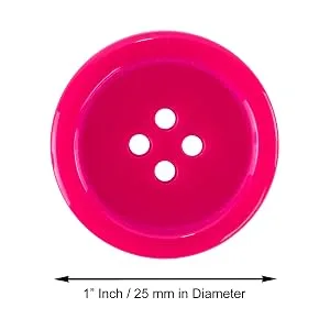 100 Pack 1 Inch Buttons Flatback Sewing Colored for Arts & Crafts, Fashion Clothing, DIY Projects (Assorted) - Small and Large Crafts Buttons Bulk for DIY, Sewing, Decorations, craft buttons, buttons for crafts