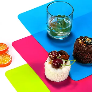 3 Pack Large Silicone Sheets for Crafts, Liquid, Resin Jewelry Casting Molds Mat, Silicone Placemat. 15.7 x 11.8 (Blue & Rose Red & Green) - silicone mat