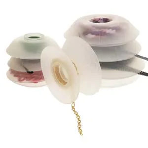 The Beadsmith No-Tangle Thread Bobbins, String Organizer, Ideal for Kumihimo or Cord Management (1 7/8 Inches, Set of 8) White - cord management