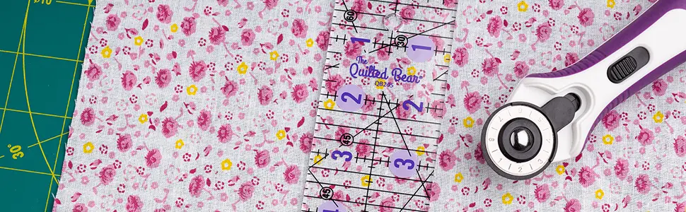 The Quilted Bear Rotary Cutter - Ergonomic Soft Grip Rotary Cutter with Easy Blade Replace System (18mm) - Main Image