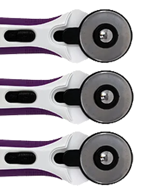 The Quilted Bear Rotary Cutter - Ergonomic Soft Grip Rotary Cutter with Easy Blade Replace System (18mm) - Rotary Cutter