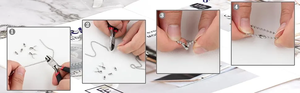 Tiparts 30 Feet Stainless Steel Ball Chains Necklace with 20pcs Connectors Clasps,Silver Bead Chain Sets (Chain Width 2.4mm+20pcs connectors) Silver Chain Width 2.4mm+20pcs connectors - chains
