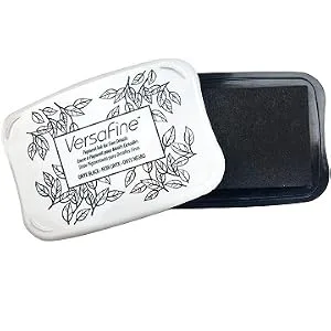 Tsukineko VF000082 Full-Size VersaFine Instant Dry Pigment Ink, Onyx Black Tsukineko Versafine Ink Pad, Onyx Black - product information 2