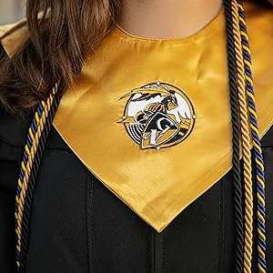 UIALECG Double Graduation Honor Cords - Royal Blue and Gold,68" Long Royal Blue+gold - product information 5