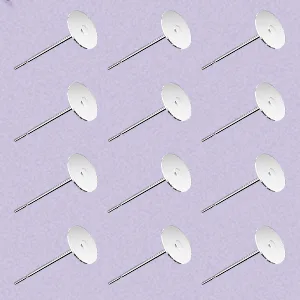 Earring Posts Stainless Steel, 500Pcs Hypoallergenic Flat Pad Earring Studs with Butterfly and Rubber Bullet Earring Backs for Jewelry Making Findings Silver - product information 3